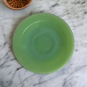 Vintage Fire King Jadeite Green Oven Ware 5 3/4" Round Glass Saucer Plate Dish